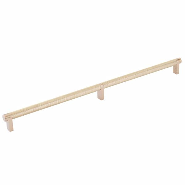 Emtek - Select Cabinet Pull 16 Inch C-C, Rectangular Stem, Knurled Bar
