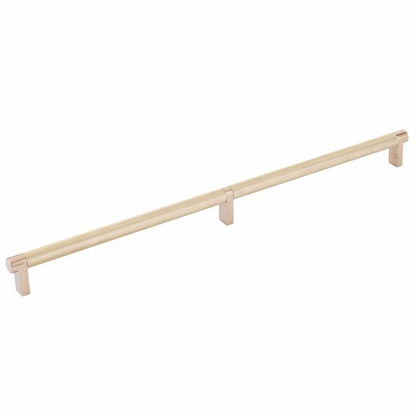 Emtek - Select Cabinet Pull 16 Inch C-C, Rectangular Stem, Knurled Bar