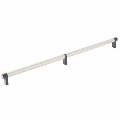 Emtek - Select Cabinet Pull 16 Inch C-C, Rectangular Stem, Knurled Bar