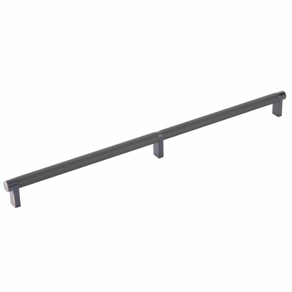Emtek - Select Cabinet Pull 16 Inch C-C, Rectangular Stem, Knurled Bar