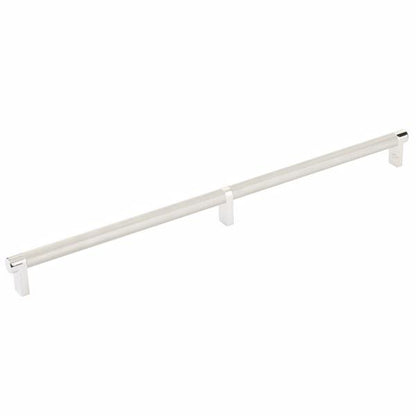 Emtek - Select Cabinet Pull 16 Inch C-C, Rectangular Stem, Knurled Bar