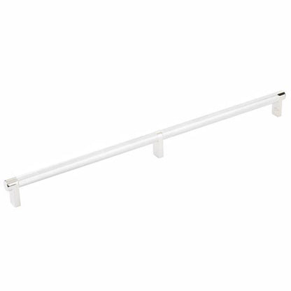 Emtek - Select Cabinet Pull 16 Inch C-C, Rectangular Stem, Knurled Bar