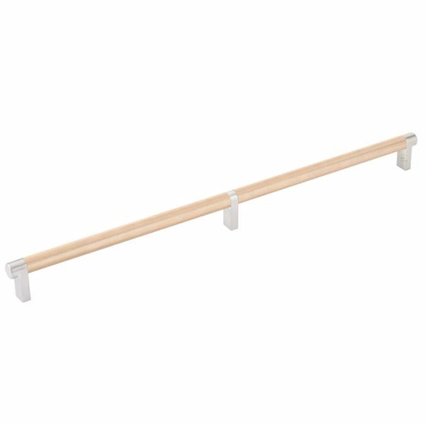 Emtek - Select Cabinet Pull 16 Inch C-C, Rectangular Stem, Knurled Bar