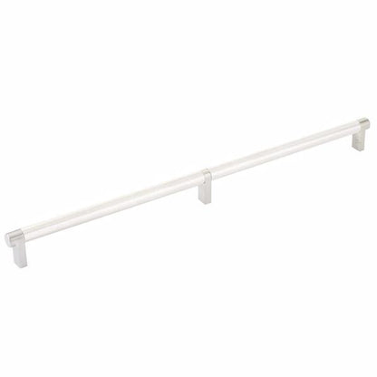 Emtek - Select Cabinet Pull 16 Inch C-C, Rectangular Stem, Knurled Bar