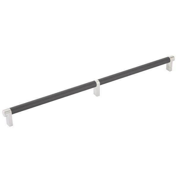 Emtek - Select Cabinet Pull 16 Inch C-C, Rectangular Stem, Knurled Bar