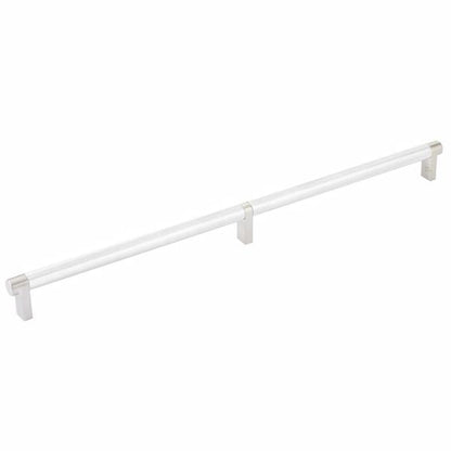 Emtek - Select Cabinet Pull 16 Inch C-C, Rectangular Stem, Knurled Bar