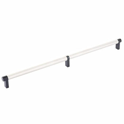 Emtek - Select Cabinet Pull 16 Inch C-C, Rectangular Stem, Knurled Bar