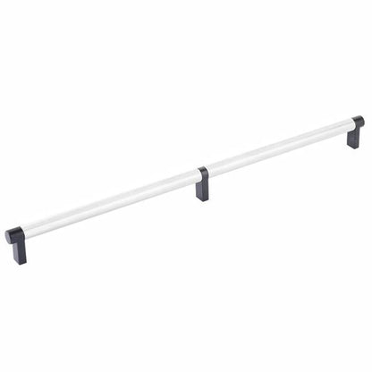 Emtek - Select Cabinet Pull 16 Inch C-C, Rectangular Stem, Knurled Bar