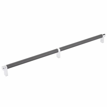 Emtek - Select Cabinet Pull 16 Inch C-C, Rectangular Stem, Knurled Bar