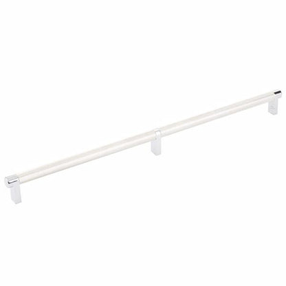 Emtek - Select Cabinet Pull 16 Inch C-C, Rectangular Stem, Knurled Bar