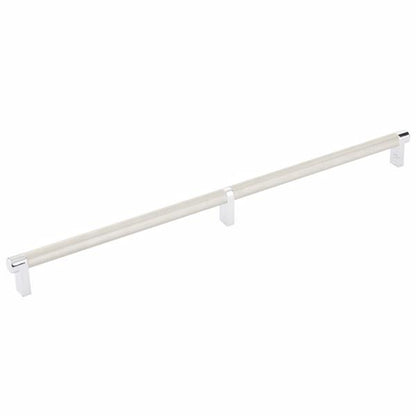 Emtek - Select Cabinet Pull 16 Inch C-C, Rectangular Stem, Knurled Bar