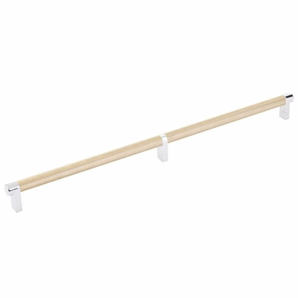 Emtek - Select Cabinet Pull 16 Inch C-C, Rectangular Stem, Knurled Bar