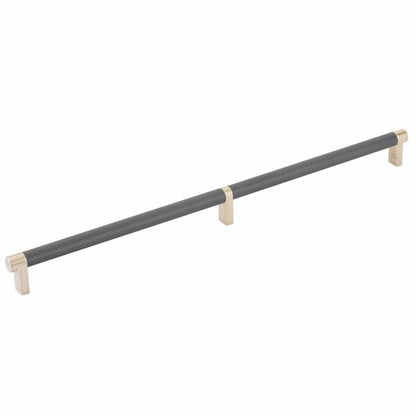 Emtek - Select Cabinet Pull 16 Inch C-C, Rectangular Stem, Knurled Bar