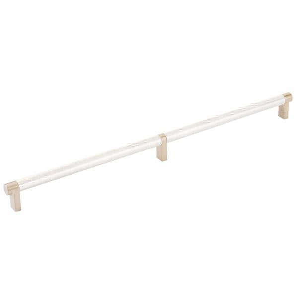 Emtek - Select Cabinet Pull 16 Inch C-C, Rectangular Stem, Knurled Bar