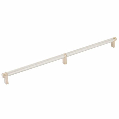 Emtek - Select Cabinet Pull 16 Inch C-C, Rectangular Stem, Knurled Bar