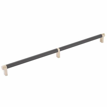 Emtek - Select Cabinet Pull 16 Inch C-C, Rectangular Stem, Knurled Bar