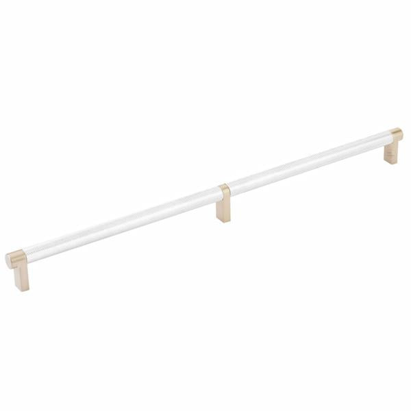 Emtek - Select Cabinet Pull 16 Inch C-C, Rectangular Stem, Knurled Bar