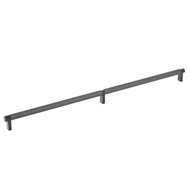 Emtek - Select Cabinet Pull 20 Inch C-C, Rectangular Stem, Knurled Bar