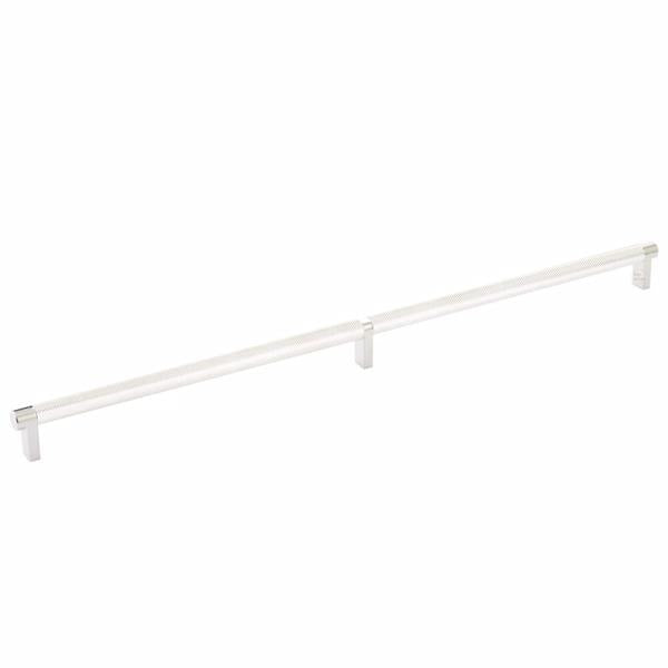 Emtek - Select Cabinet Pull 20 Inch C-C, Rectangular Stem, Knurled Bar