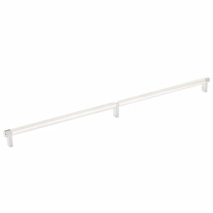 Emtek - Select Cabinet Pull 20 Inch C-C, Rectangular Stem, Knurled Bar