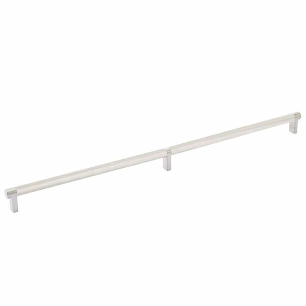Emtek - Select Cabinet Pull 20 Inch C-C, Rectangular Stem, Knurled Bar