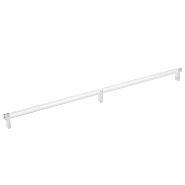 Emtek - Select Cabinet Pull 20 Inch C-C, Rectangular Stem, Knurled Bar