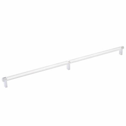 Emtek - Select Cabinet Pull 20 Inch C-C, Rectangular Stem, Knurled Bar
