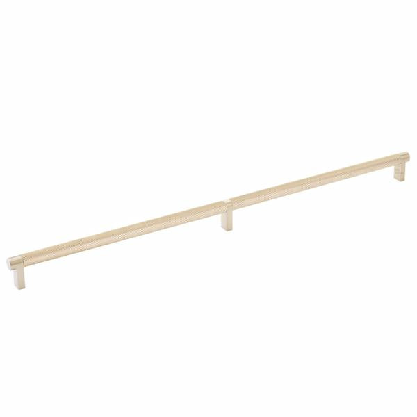 Emtek - Select Cabinet Pull 20 Inch C-C, Rectangular Stem, Knurled Bar