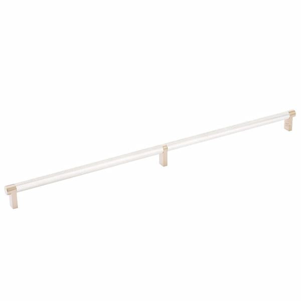 Emtek - Select Cabinet Pull 20 Inch C-C, Rectangular Stem, Knurled Bar