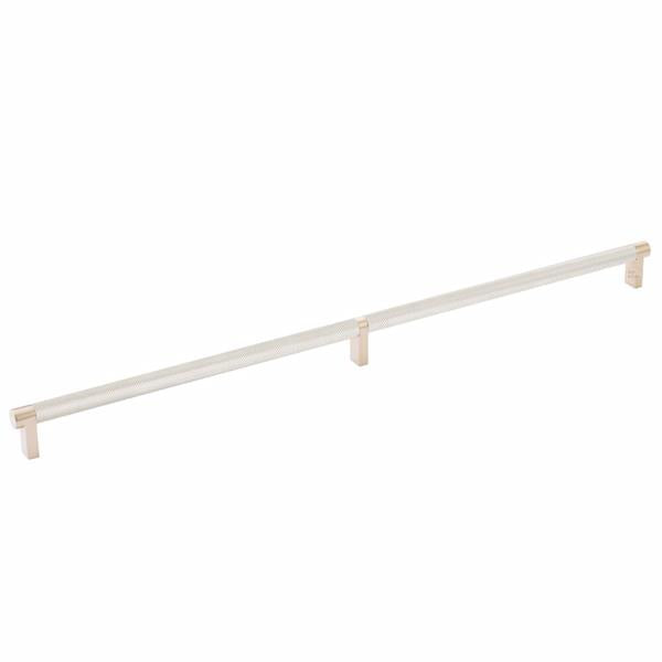 Emtek - Select Cabinet Pull 20 Inch C-C, Rectangular Stem, Knurled Bar