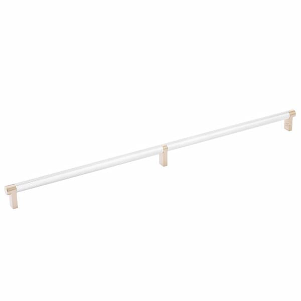 Emtek - Select Cabinet Pull 20 Inch C-C, Rectangular Stem, Knurled Bar