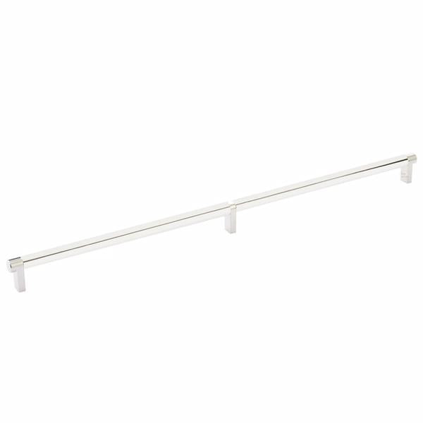 Emtek - Select Cabinet Pull 20 Inch C-C, Rectangular Stem, Smooth Bar