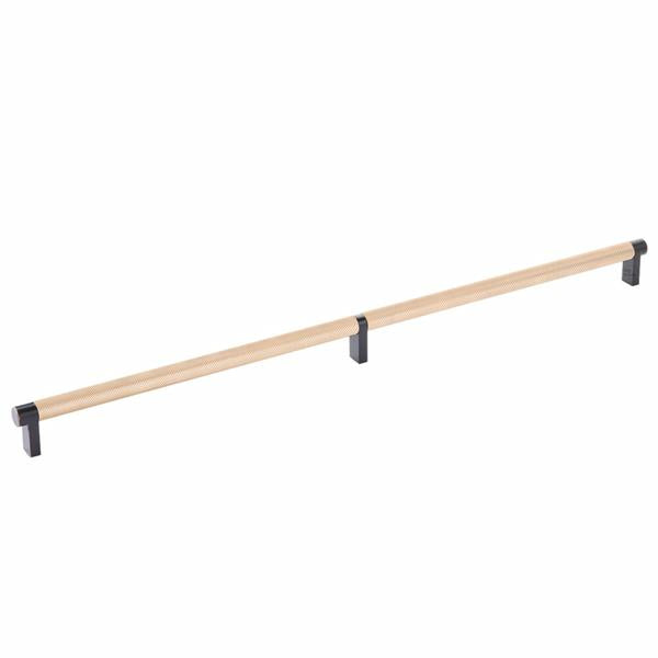 Emtek - Select Cabinet Pull 20 Inch C-C, Rectangular Stem, Knurled Bar