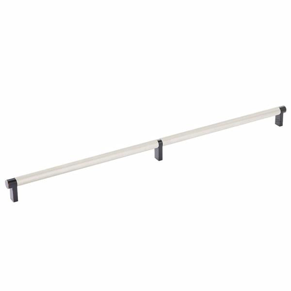 Emtek - Select Cabinet Pull 20 Inch C-C, Rectangular Stem, Knurled Bar