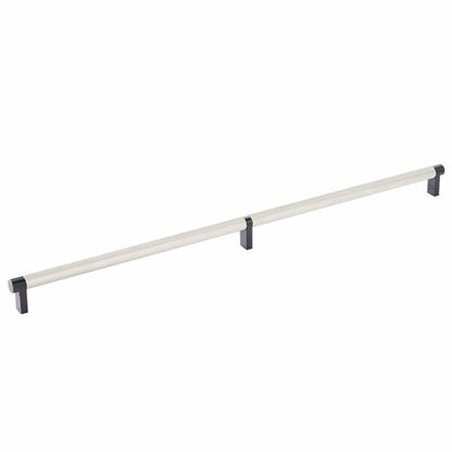Emtek - Select Cabinet Pull 20 Inch C-C, Rectangular Stem, Knurled Bar