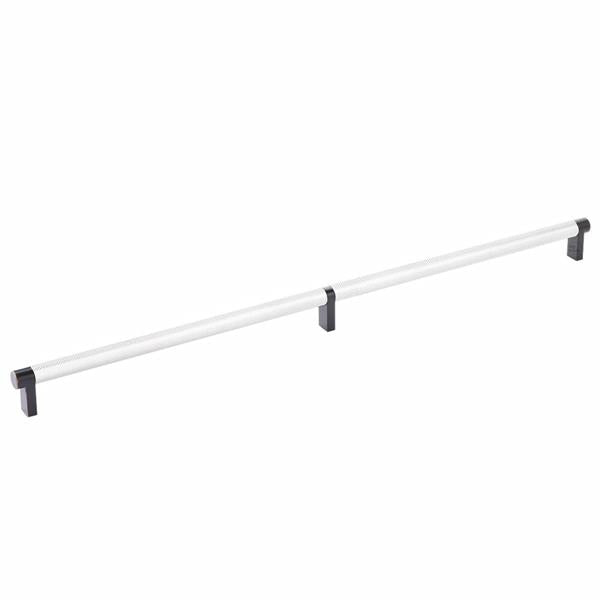 Emtek - Select Cabinet Pull 20 Inch C-C, Rectangular Stem, Knurled Bar
