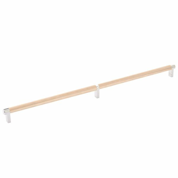 Emtek - Select Cabinet Pull 20 Inch C-C, Rectangular Stem, Knurled Bar