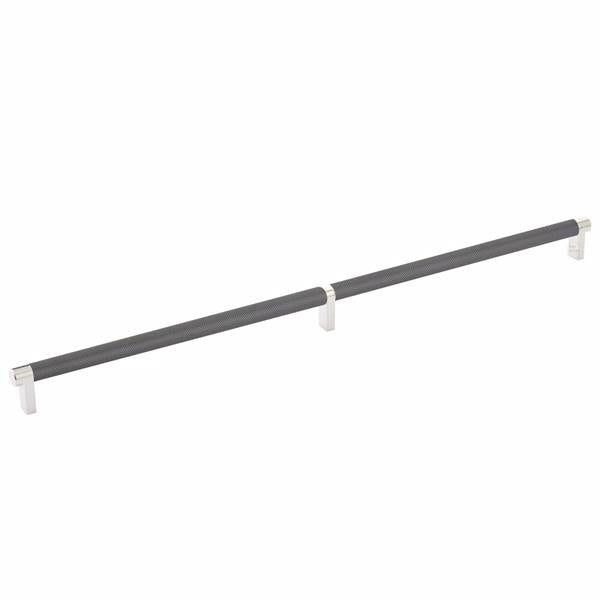Emtek - Select Cabinet Pull 20 Inch C-C, Rectangular Stem, Knurled Bar