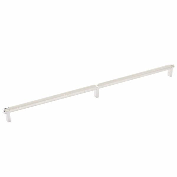 Emtek - Select Cabinet Pull 20 Inch C-C, Rectangular Stem, Knurled Bar