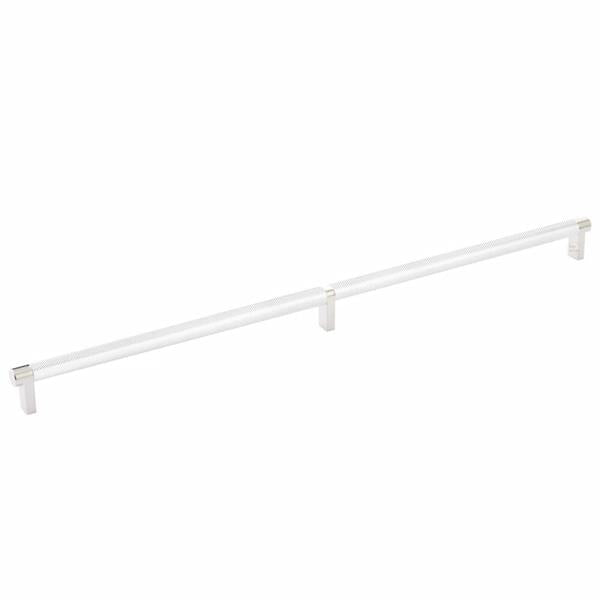 Emtek - Select Cabinet Pull 20 Inch C-C, Rectangular Stem, Knurled Bar