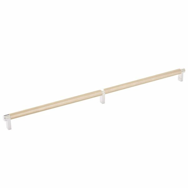 Emtek - Select Cabinet Pull 20 Inch C-C, Rectangular Stem, Knurled Bar