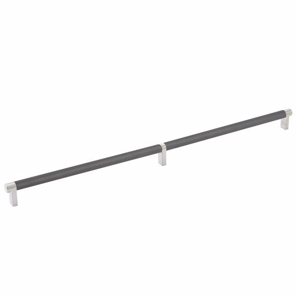 Emtek - Select Cabinet Pull 20 Inch C-C, Rectangular Stem, Knurled Bar