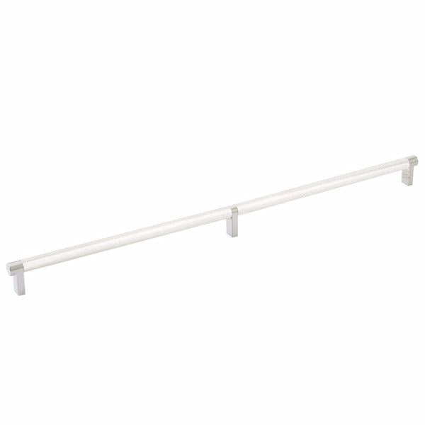 Emtek - Select Cabinet Pull 20 Inch C-C, Rectangular Stem, Knurled Bar