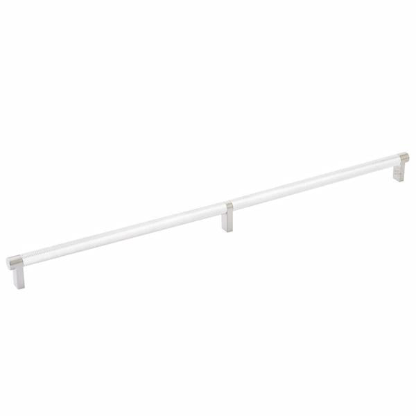 Emtek - Select Cabinet Pull 20 Inch C-C, Rectangular Stem, Knurled Bar