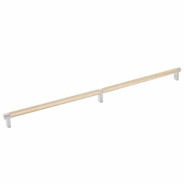 Emtek - Select Cabinet Pull 20 Inch C-C, Rectangular Stem, Knurled Bar