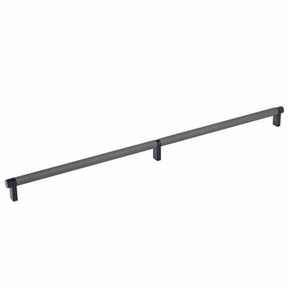 Emtek - Select Cabinet Pull 20 Inch C-C, Rectangular Stem, Knurled Bar