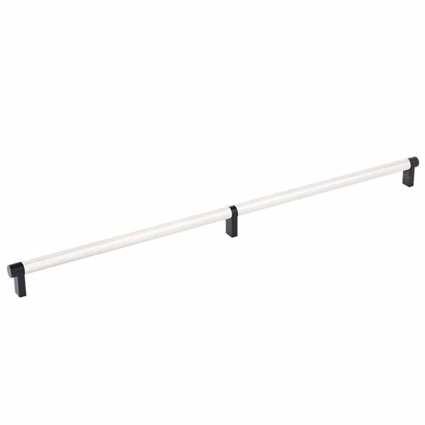 Emtek - Select Cabinet Pull 20 Inch C-C, Rectangular Stem, Knurled Bar