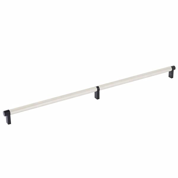 Emtek - Select Cabinet Pull 20 Inch C-C, Rectangular Stem, Knurled Bar