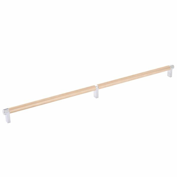 Emtek - Select Cabinet Pull 20 Inch C-C, Rectangular Stem, Knurled Bar