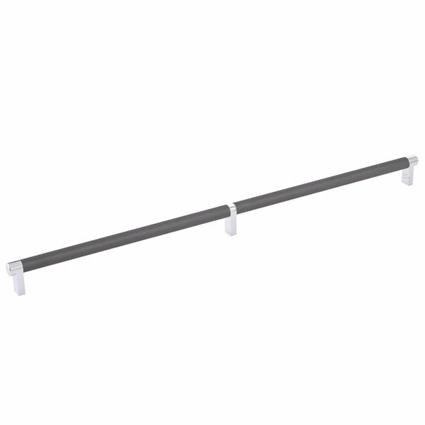 Emtek - Select Cabinet Pull 20 Inch C-C, Rectangular Stem, Knurled Bar